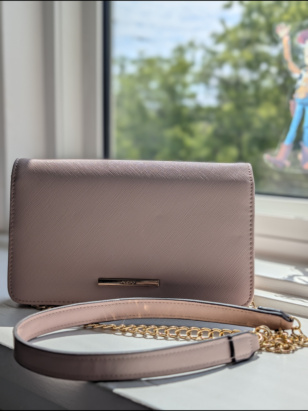 ALDO Dusty Pink Chain Strap Crossbody Bag